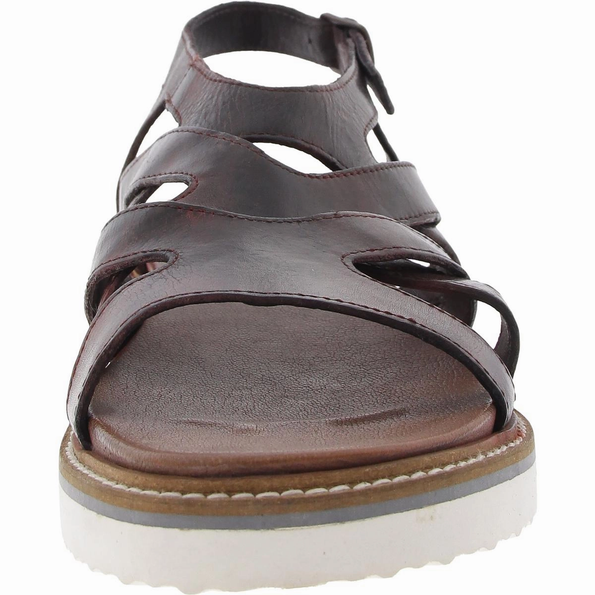 CENTRIST Womens Buckle Faux Leather Strappy Sandals