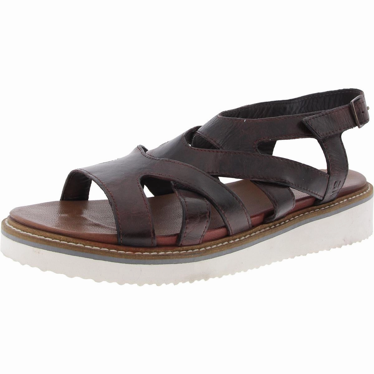 CENTRIST Womens Buckle Faux Leather Strappy Sandals