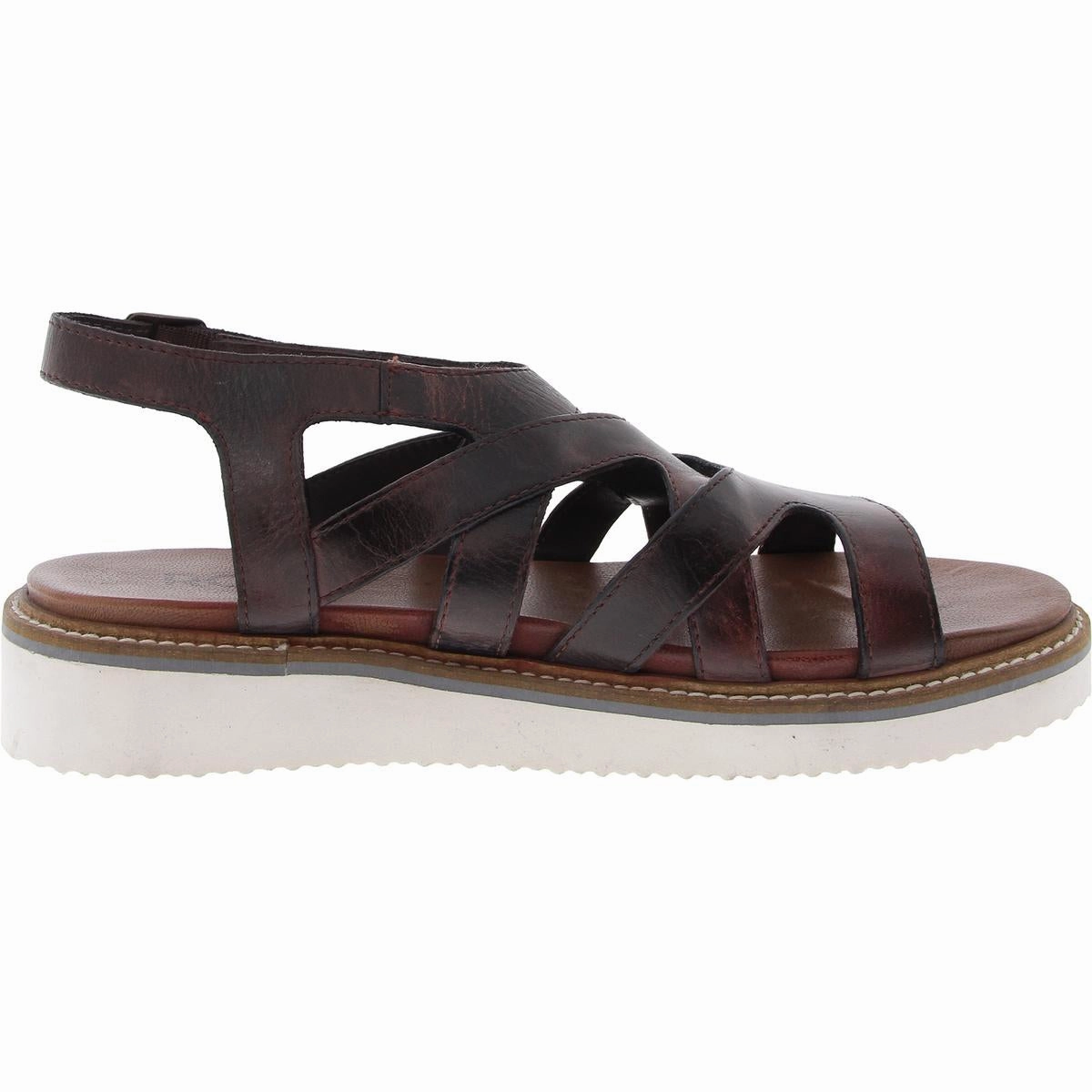 CENTRIST Womens Buckle Faux Leather Strappy Sandals