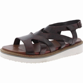 CENTRIST Womens Buckle Faux Leather Strappy Sandals