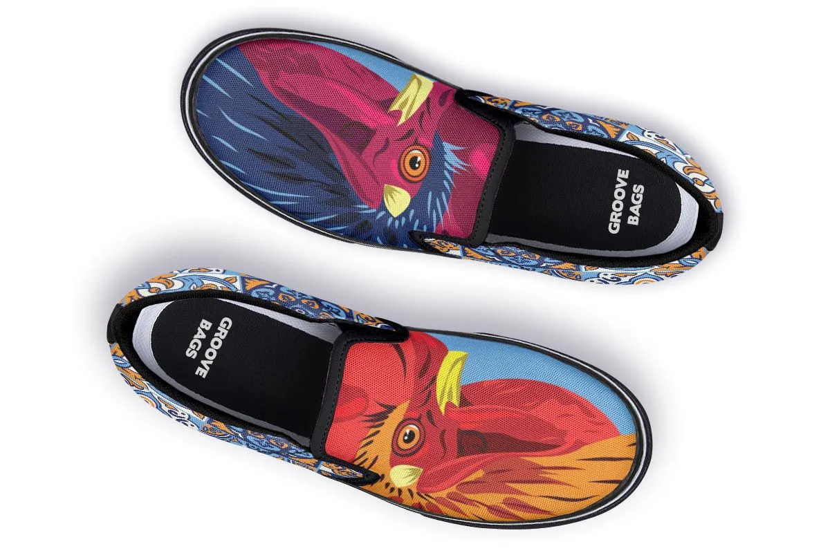 Ceramic Roosters Slip-On Shoes