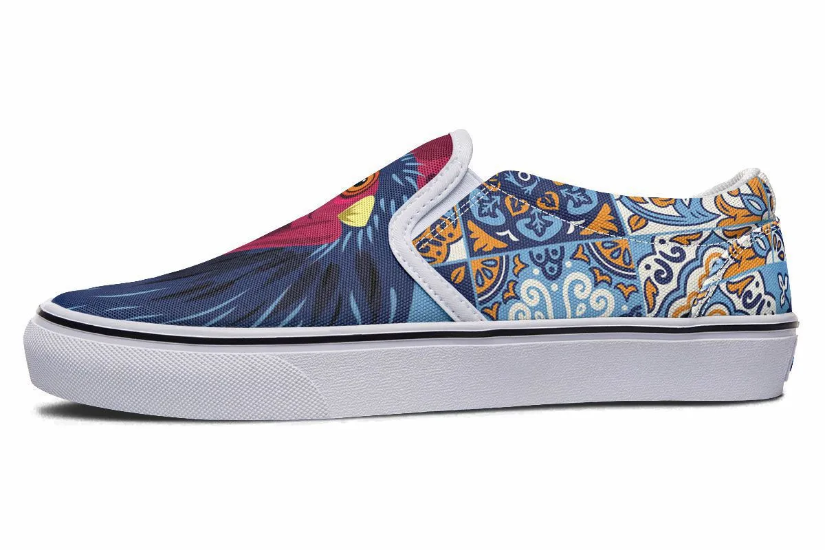 Ceramic Roosters Slip-On Shoes