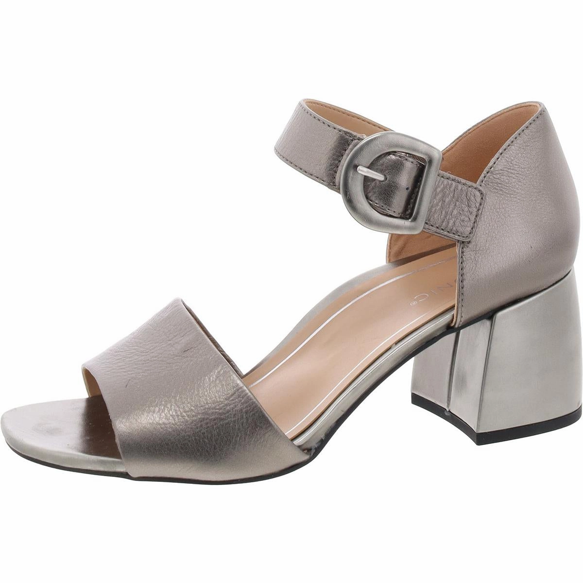 Chardonnay Womens Adjustable Leather Block Heel