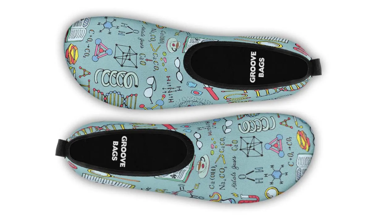 Chemist Pattern Aqua Barefoot Shoes
