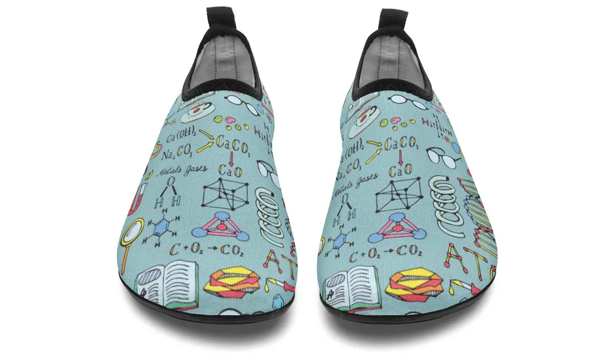 Chemist Pattern Aqua Barefoot Shoes