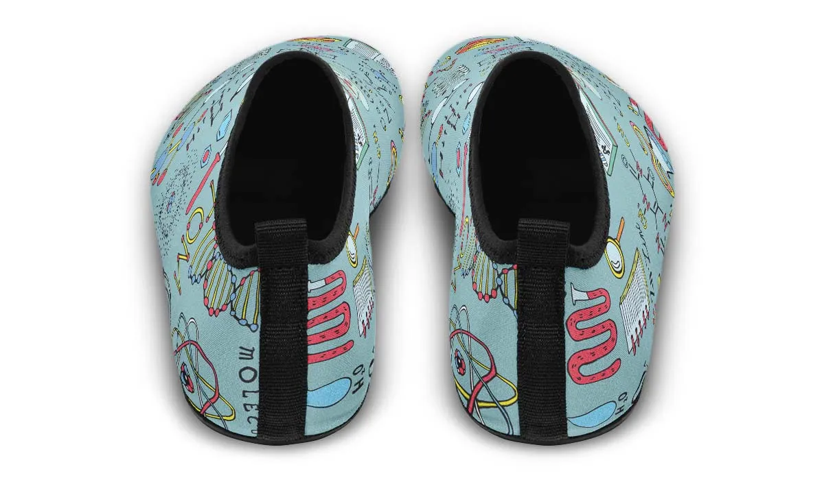 Chemist Pattern Aqua Barefoot Shoes