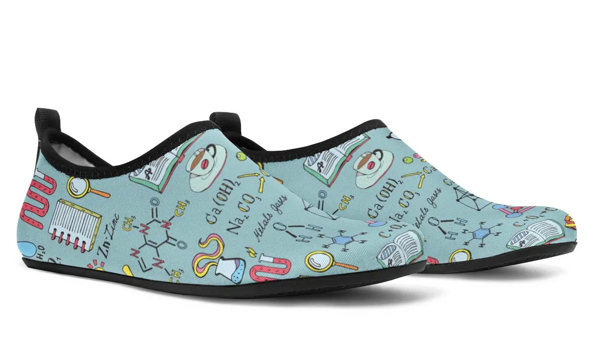 Chemist Pattern Aqua Barefoot Shoes