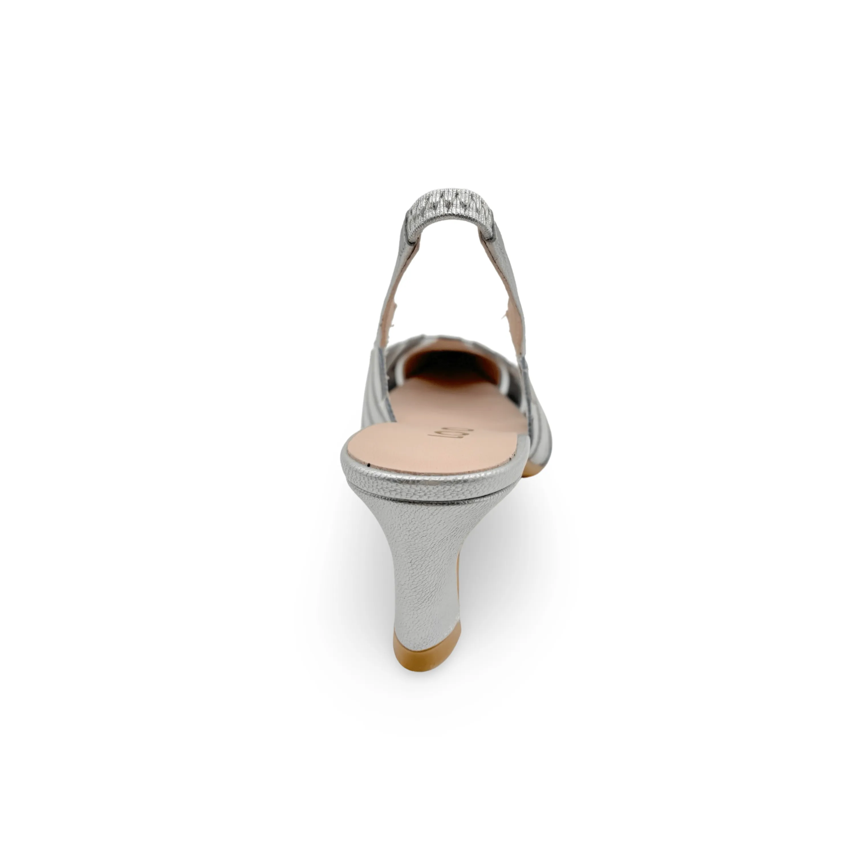 Chetire Silver & Lucite Slingback Pump