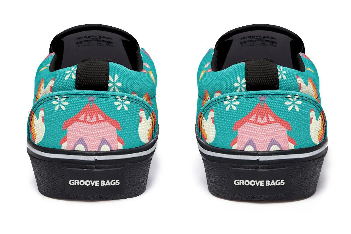 Chicken Mom Slip-On Shoes