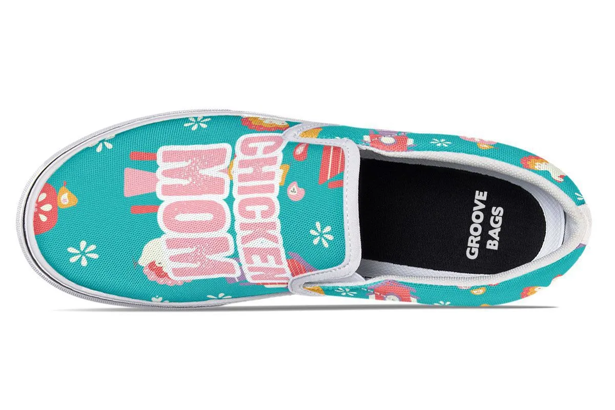 Chicken Mom Slip-On Shoes