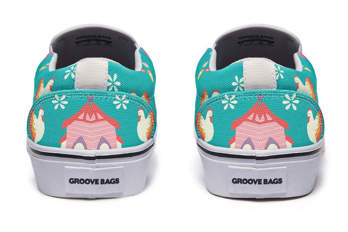 Chicken Mom Slip-On Shoes