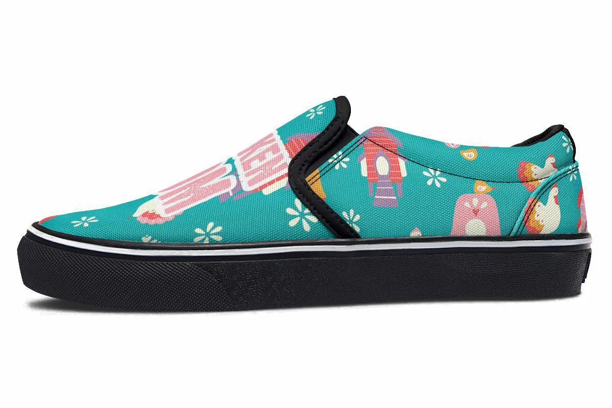 Chicken Mom Slip-On Shoes