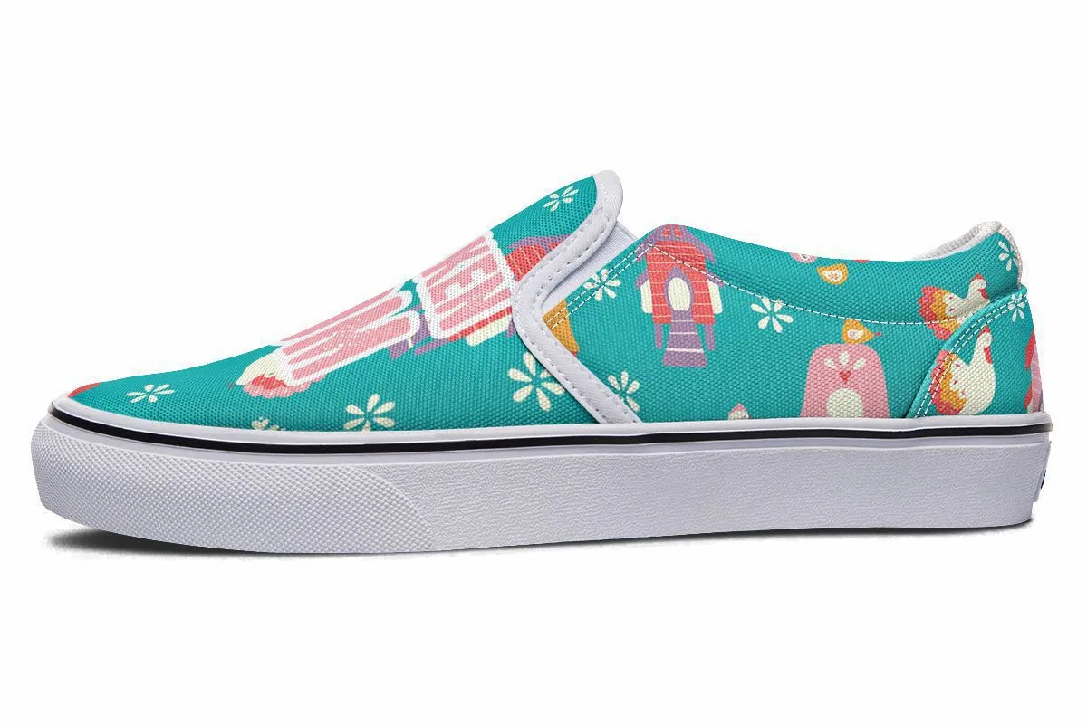 Chicken Mom Slip-On Shoes
