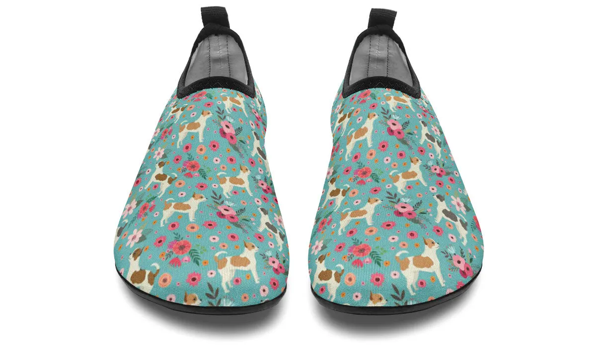 Chihuahua Flower Aqua Barefoot Shoes