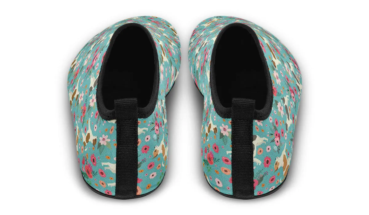 Chihuahua Flower Aqua Barefoot Shoes