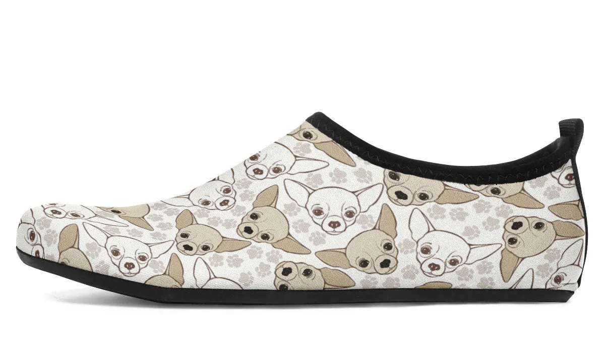 Chihuahua Pattern Aqua Barefoot Shoes