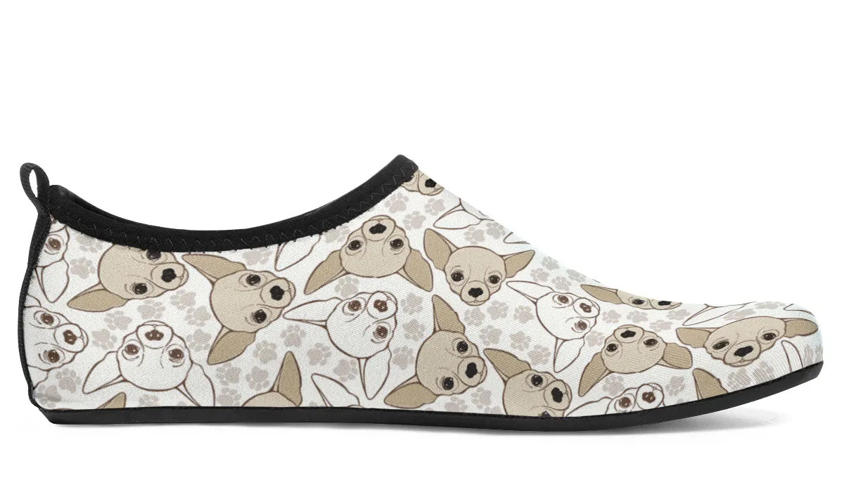 Chihuahua Pattern Aqua Barefoot Shoes