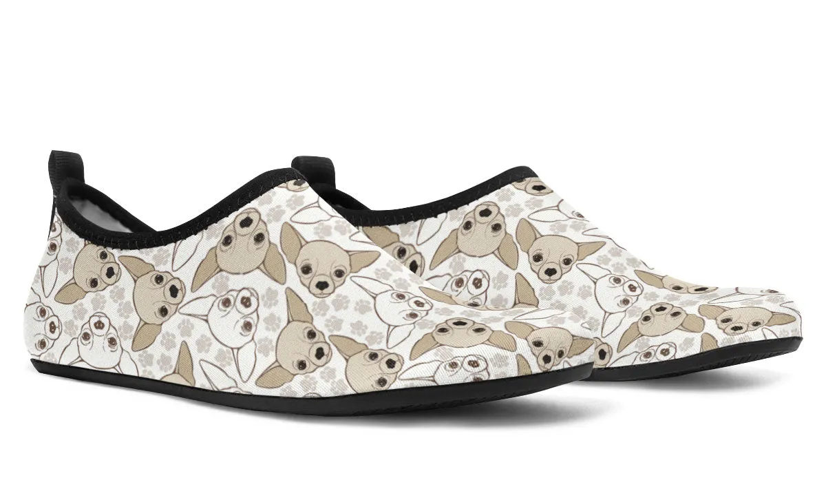 Chihuahua Pattern Aqua Barefoot Shoes