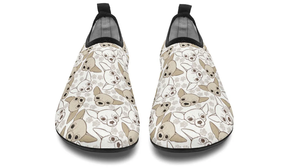 Chihuahua Pattern Aqua Barefoot Shoes