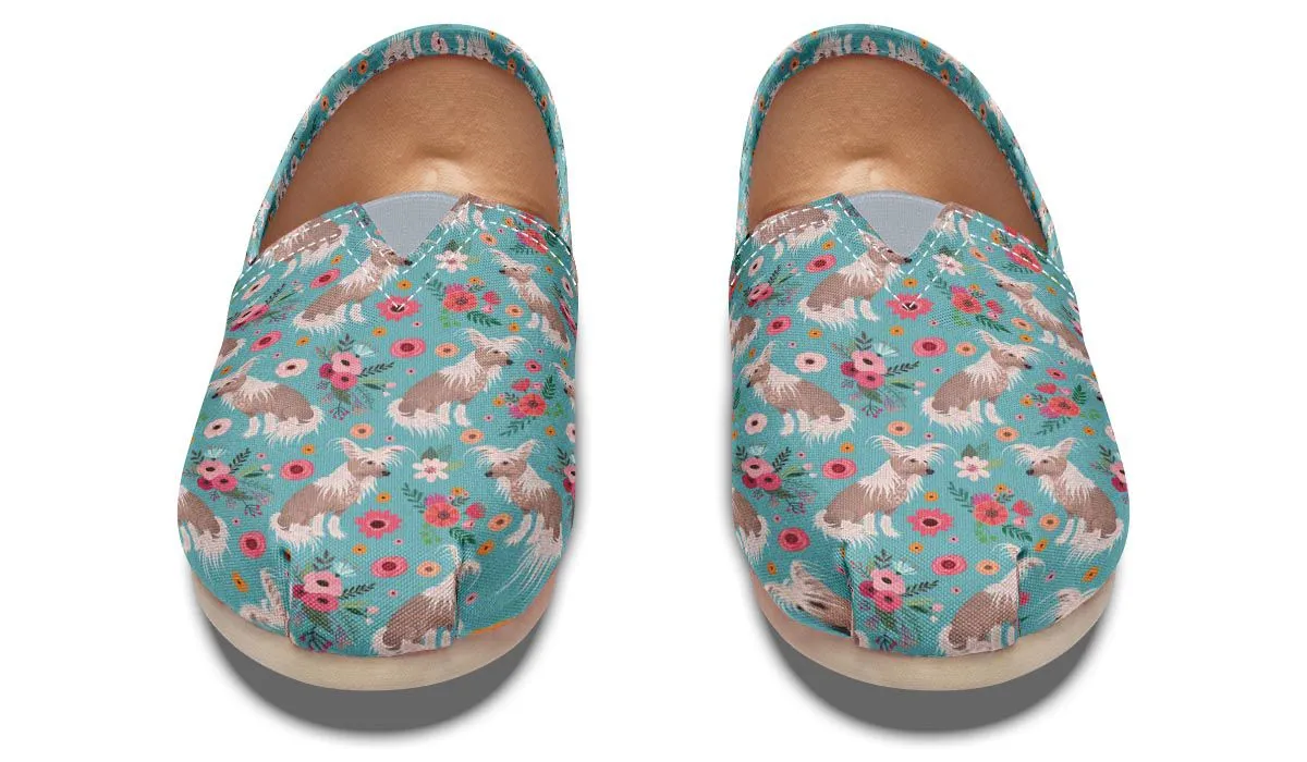 Chinese Crested Flower Casual Shoe