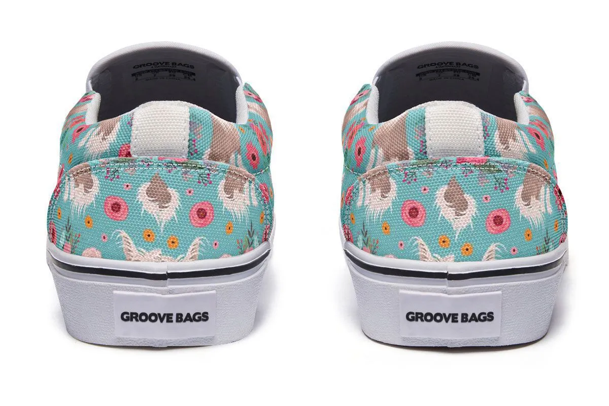 Chinese Crested Flower Slip-On Shoes