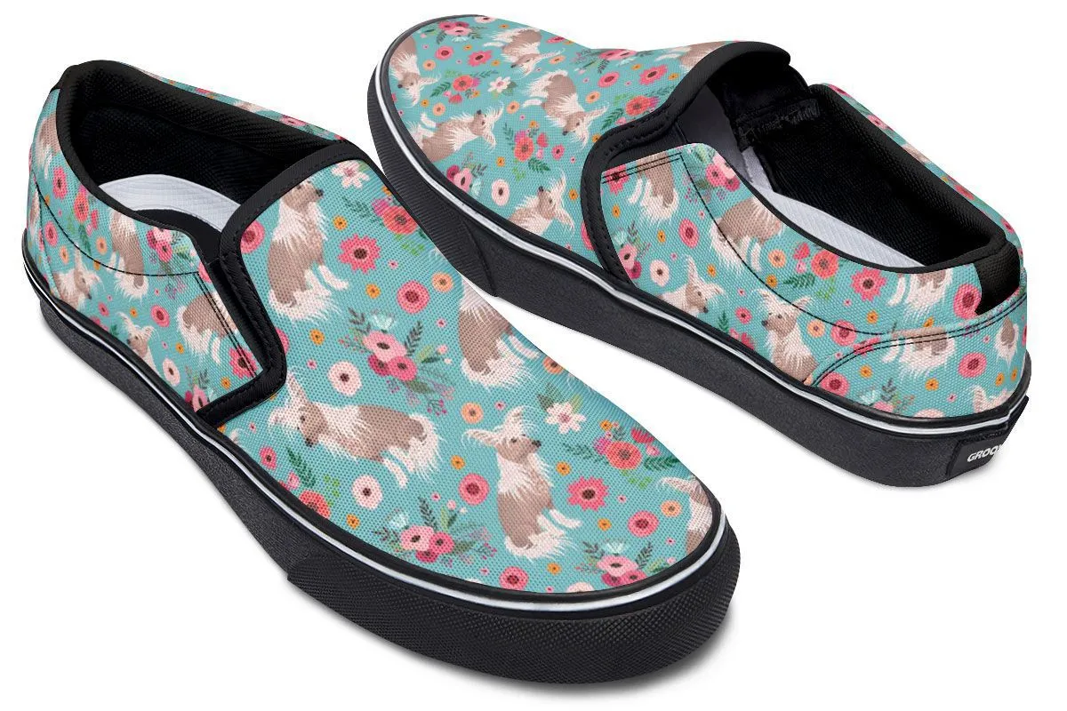 Chinese Crested Flower Slip-On Shoes