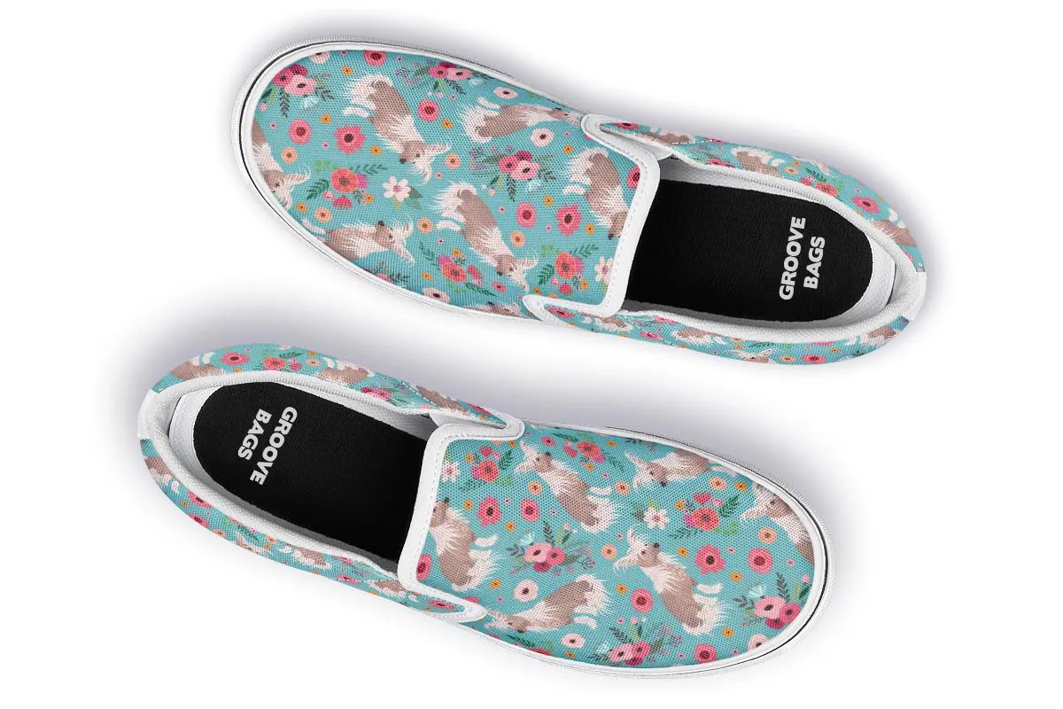 Chinese Crested Flower Slip-On Shoes
