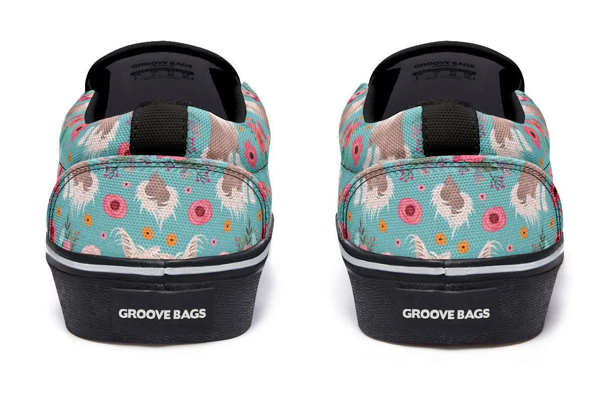 Chinese Crested Flower Slip-On Shoes