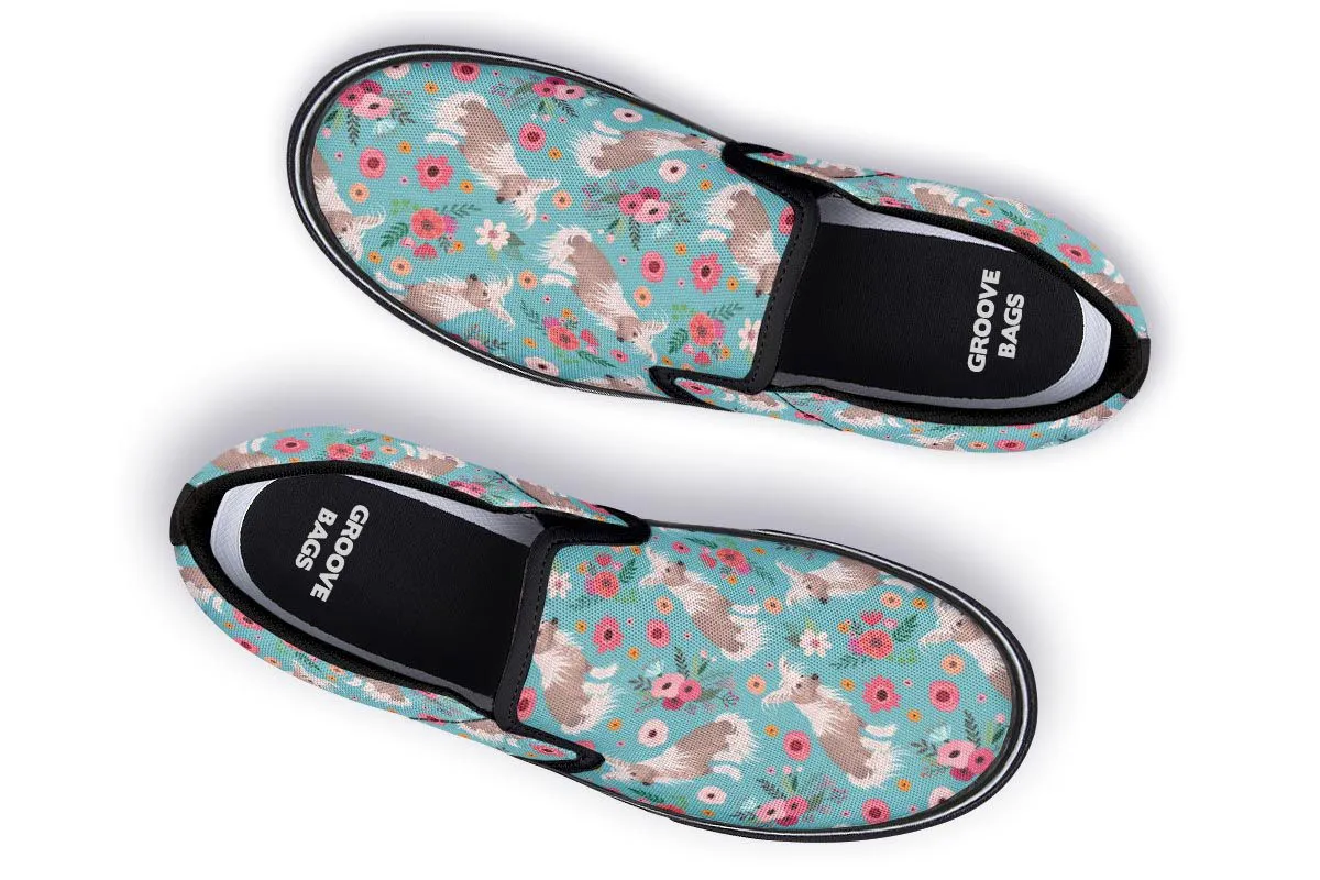 Chinese Crested Flower Slip-On Shoes