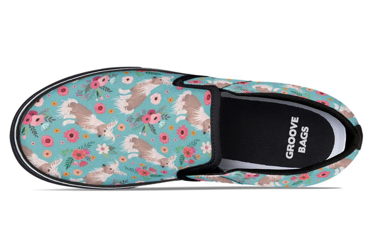 Chinese Crested Flower Slip-On Shoes