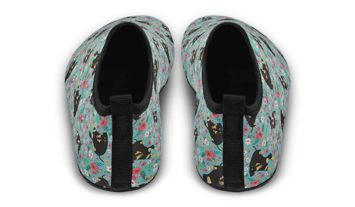 Chiweenie Flower Aqua Barefoot Shoes