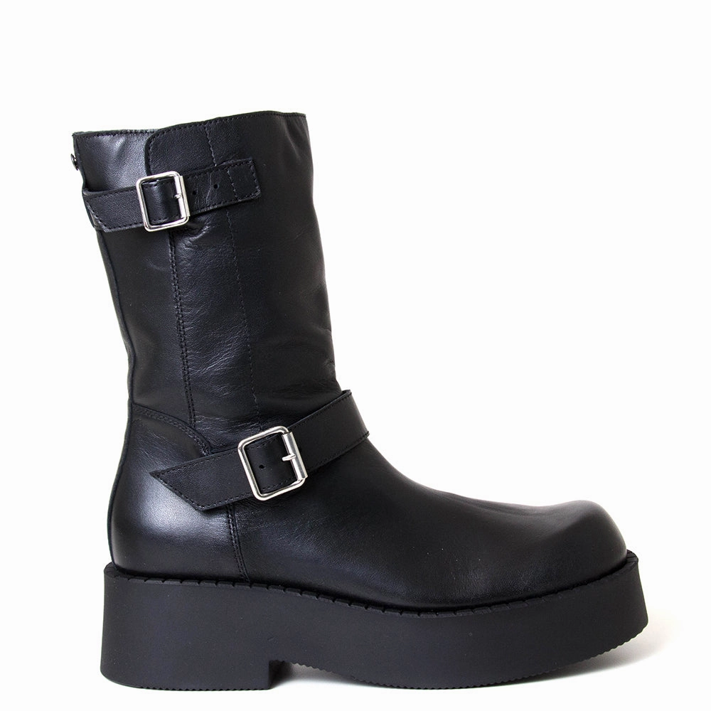 Chloe Women's Platform Leather Moto Boot