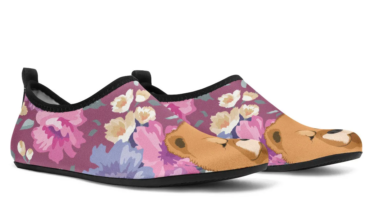 Chow Chow Dog Portrait Aqua Barefoot Shoes