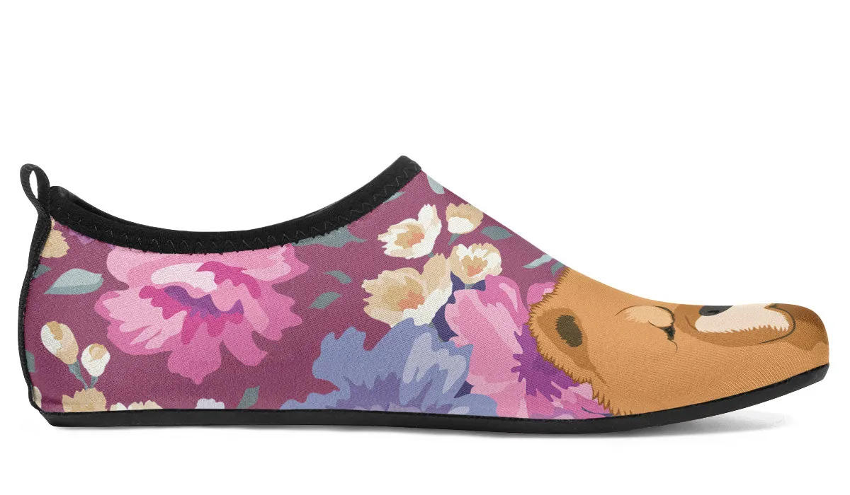 Chow Chow Dog Portrait Aqua Barefoot Shoes