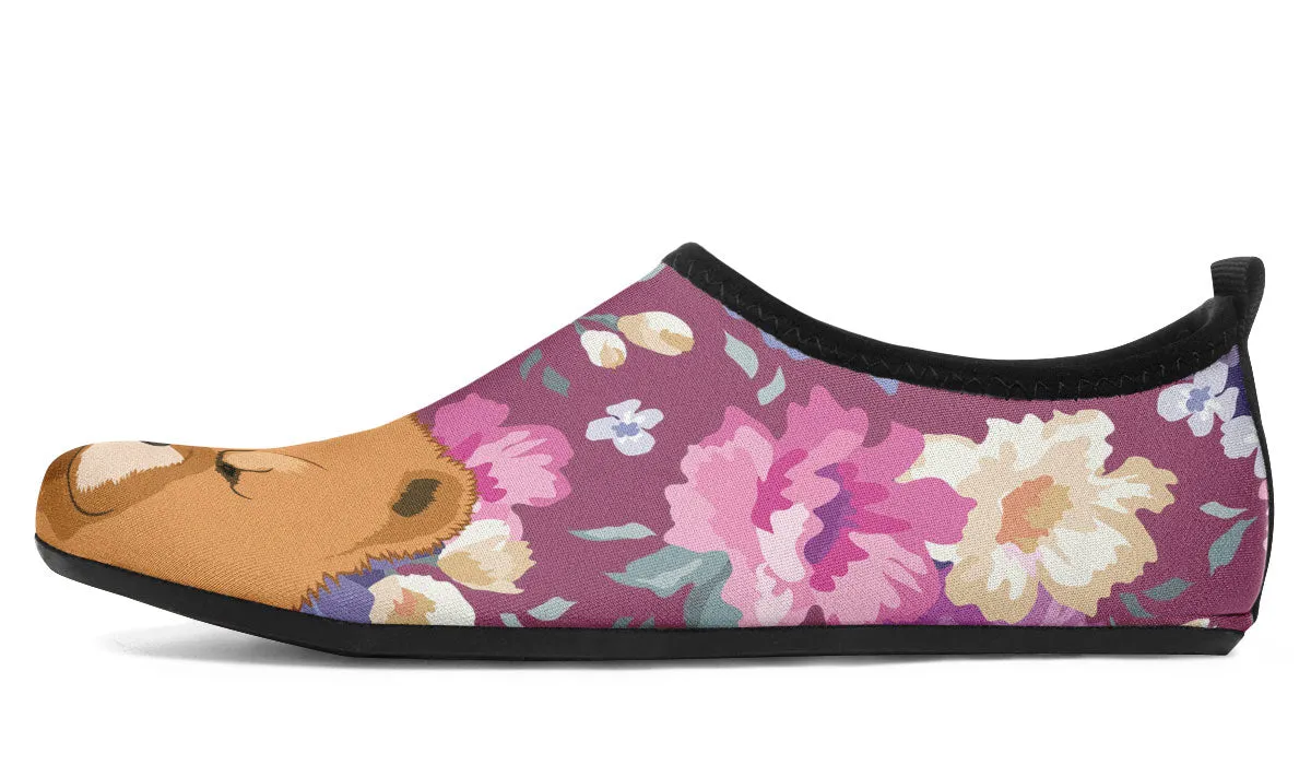 Chow Chow Dog Portrait Aqua Barefoot Shoes