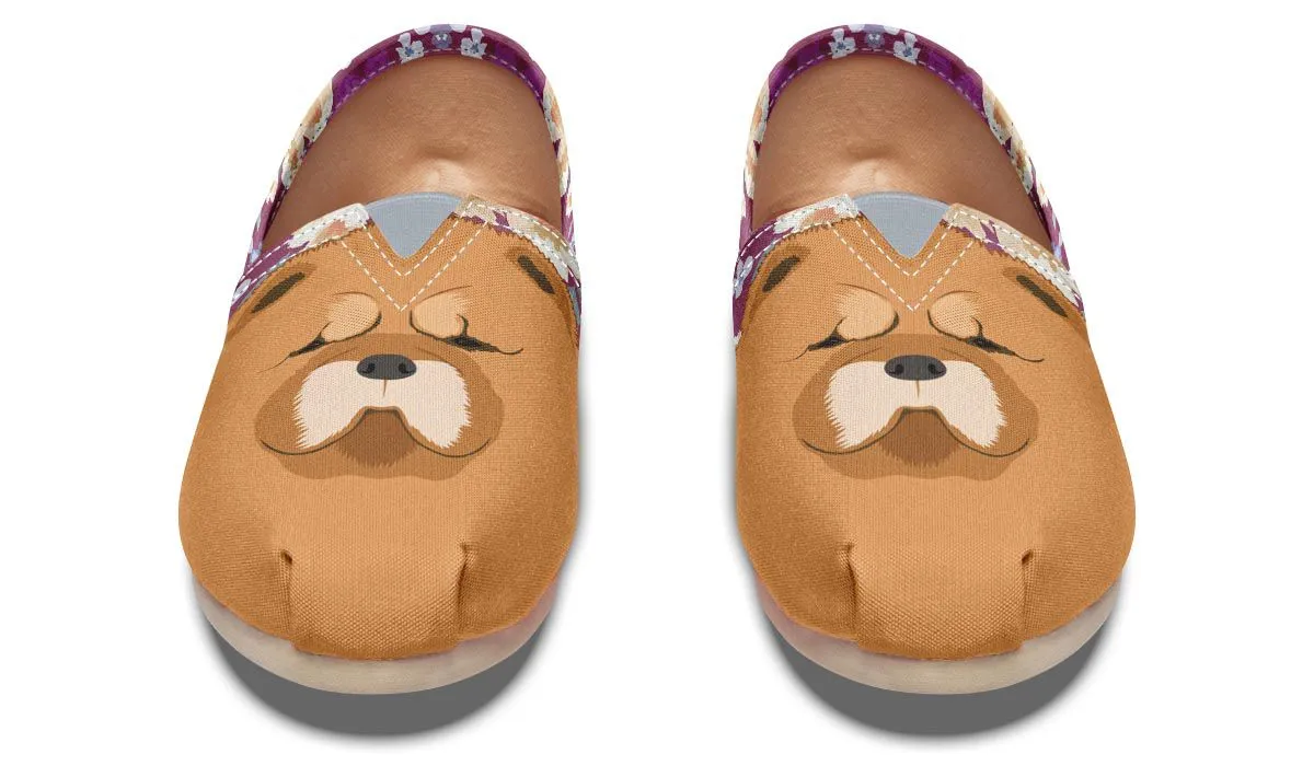 Chow Chow Dog Portrait Casual Shoes