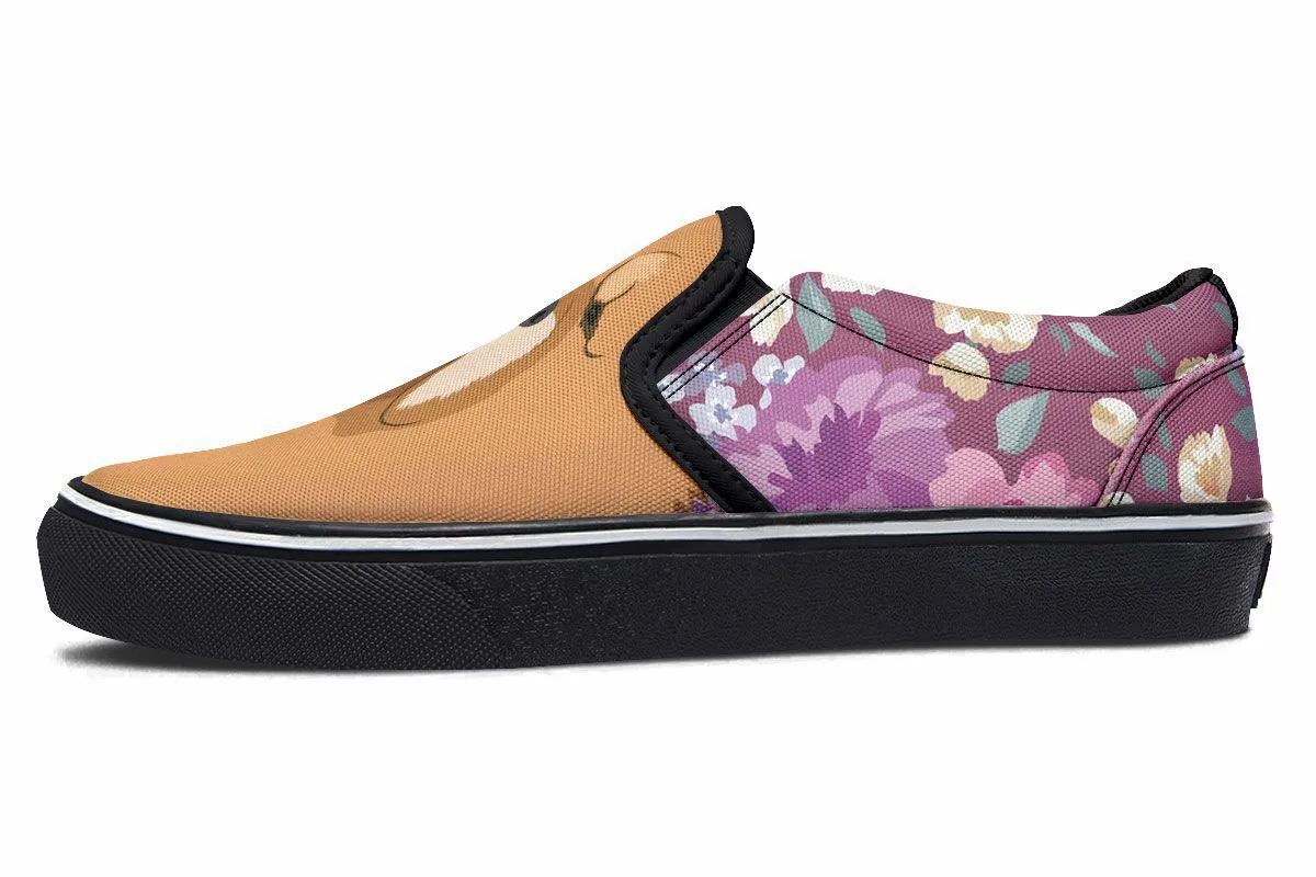 Chow Chow Dog Portrait Slip-On Shoes