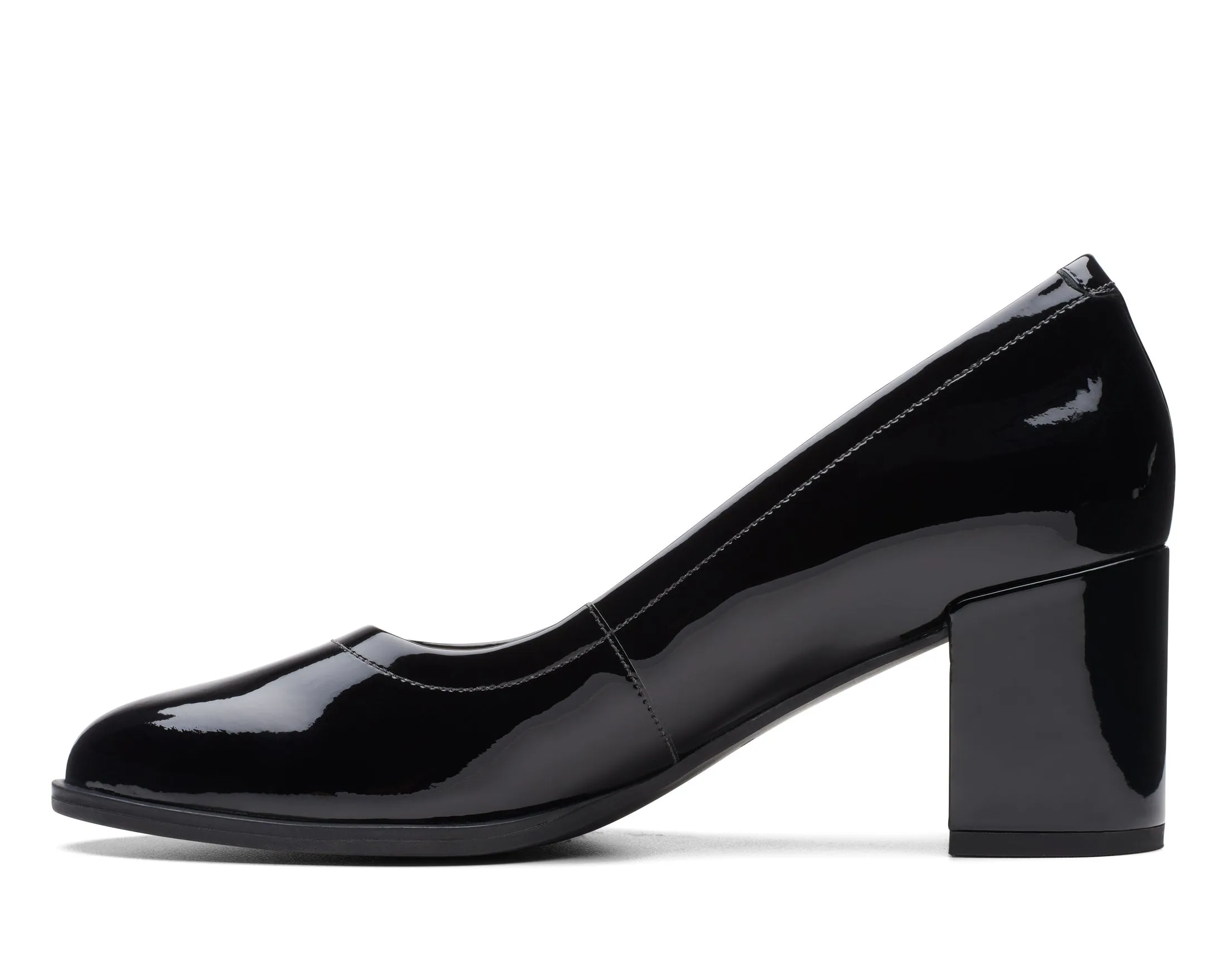Clarks Freva55 Court Black Pat
