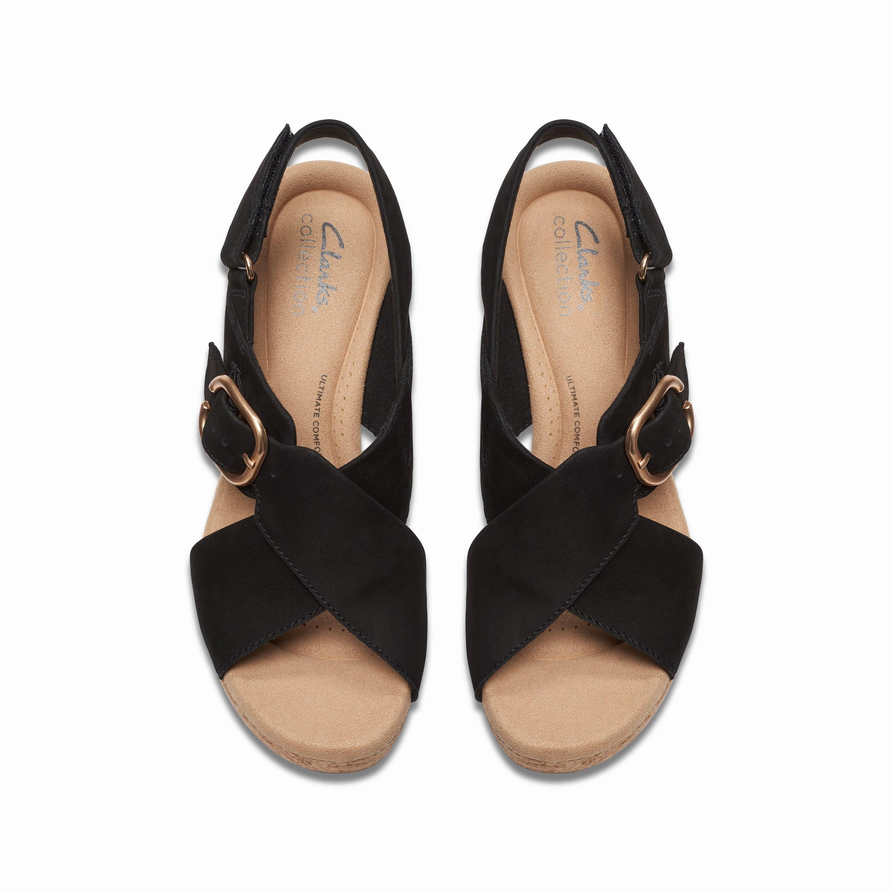 Clarks Giselle Dove in Black Nubuck