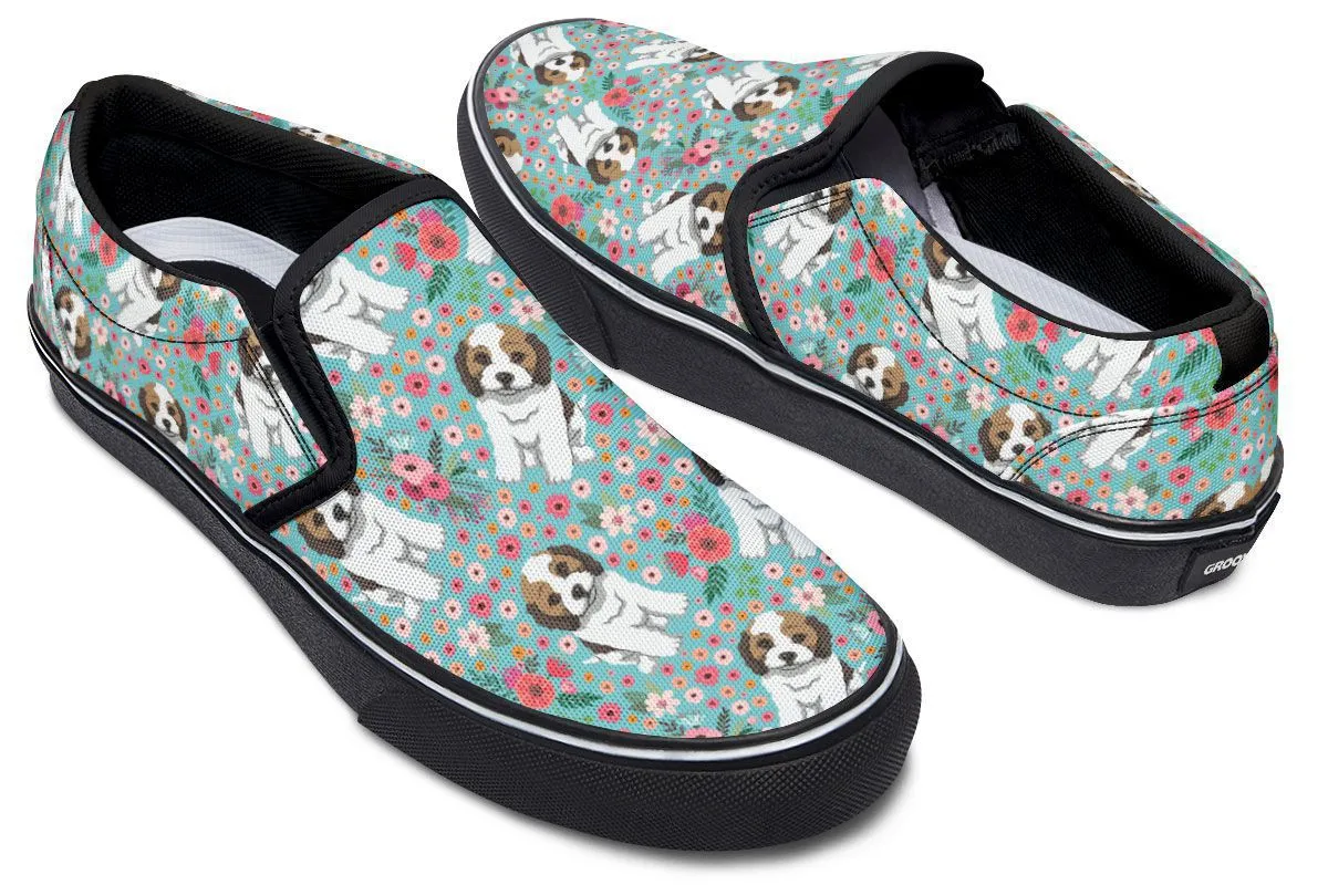 Cockapoo Flower Slip-On Shoes