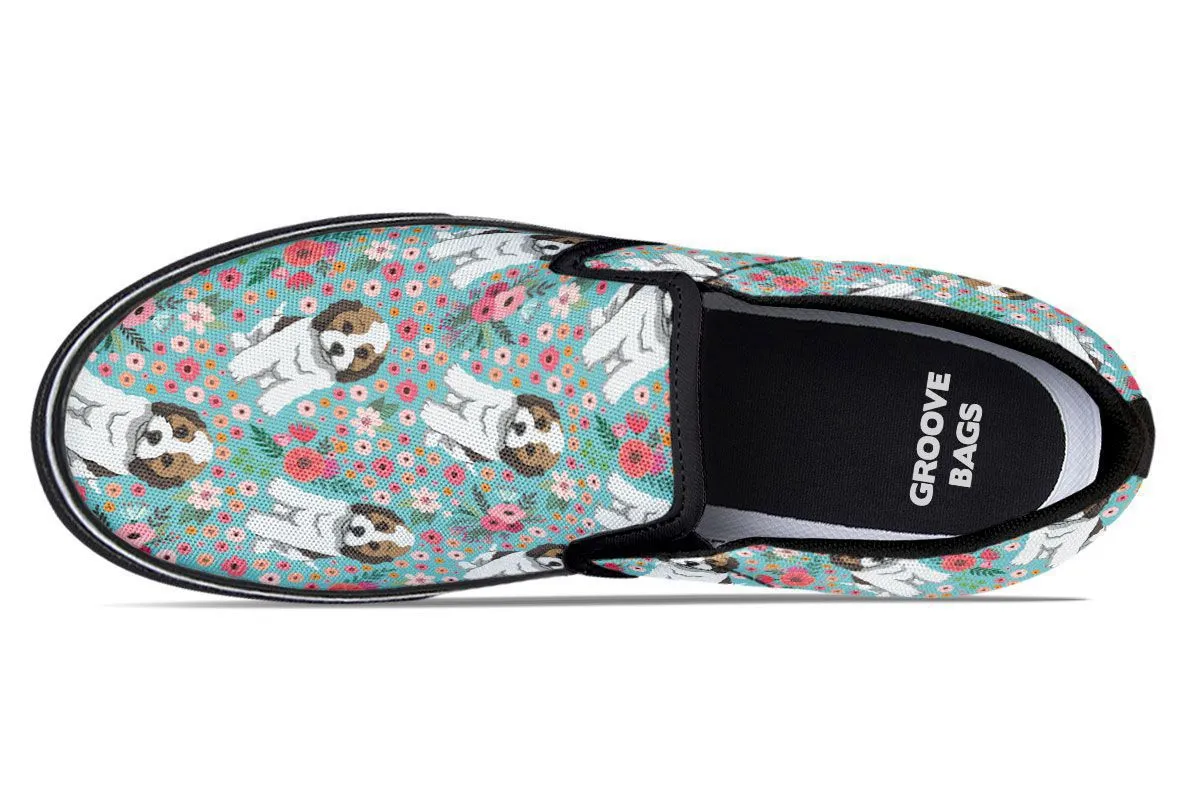 Cockapoo Flower Slip-On Shoes