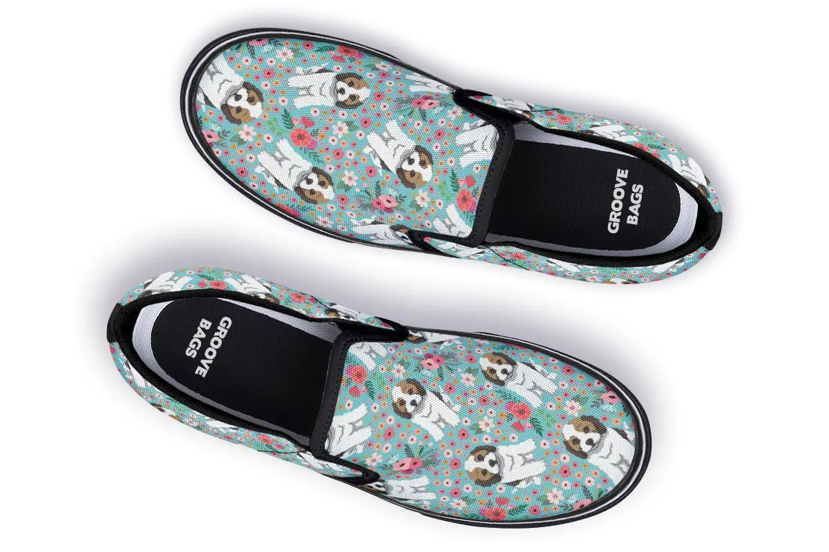 Cockapoo Flower Slip-On Shoes