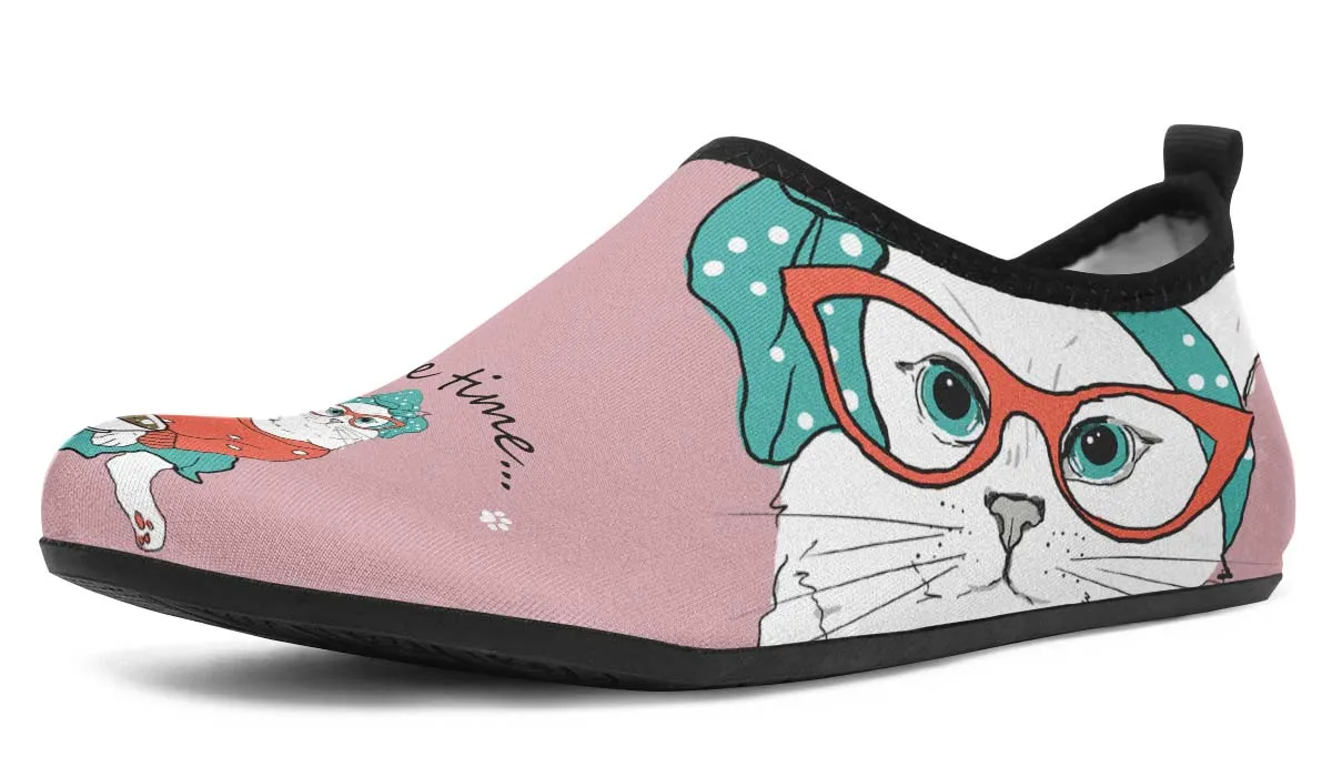Coffee Kitty Aqua Barefoot Shoes