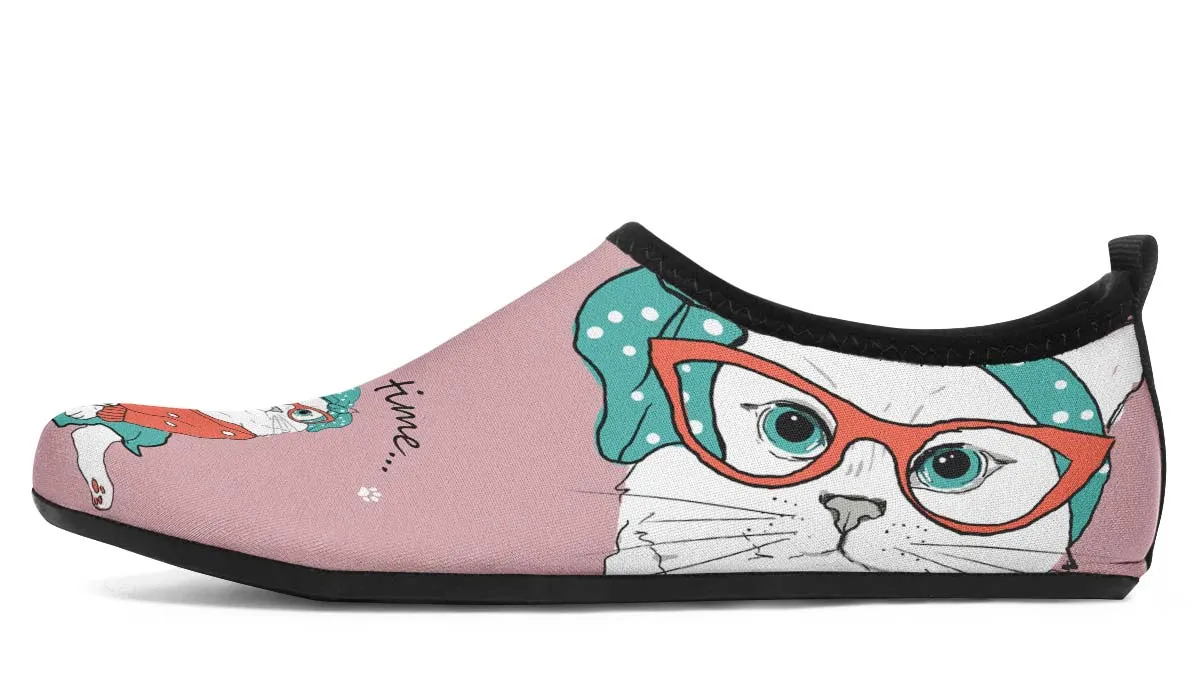 Coffee Kitty Aqua Barefoot Shoes