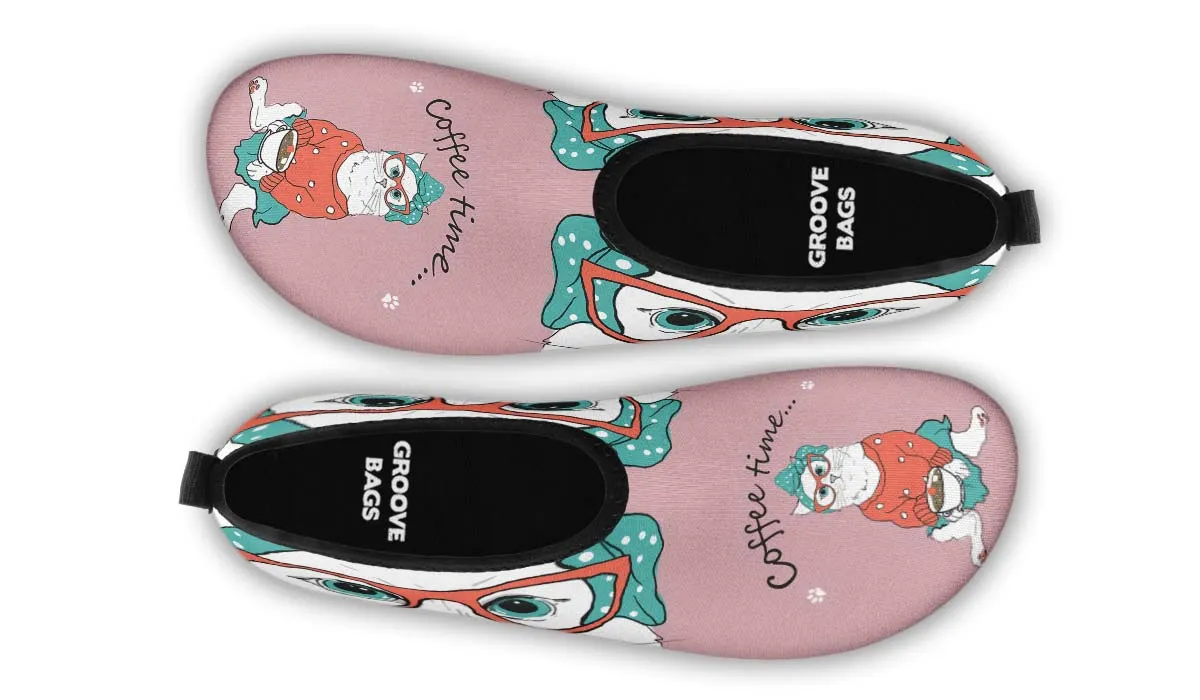 Coffee Kitty Aqua Barefoot Shoes