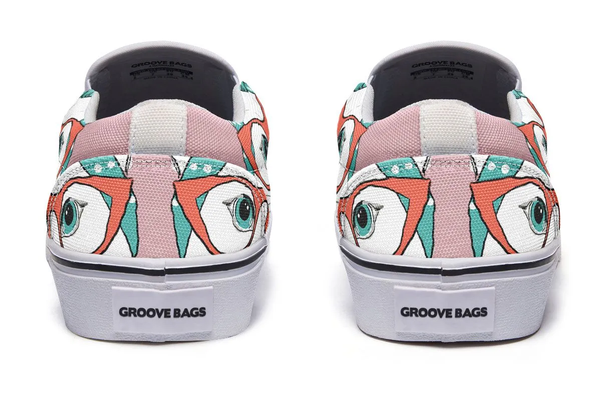 Coffee Kitty Slip-On Shoes