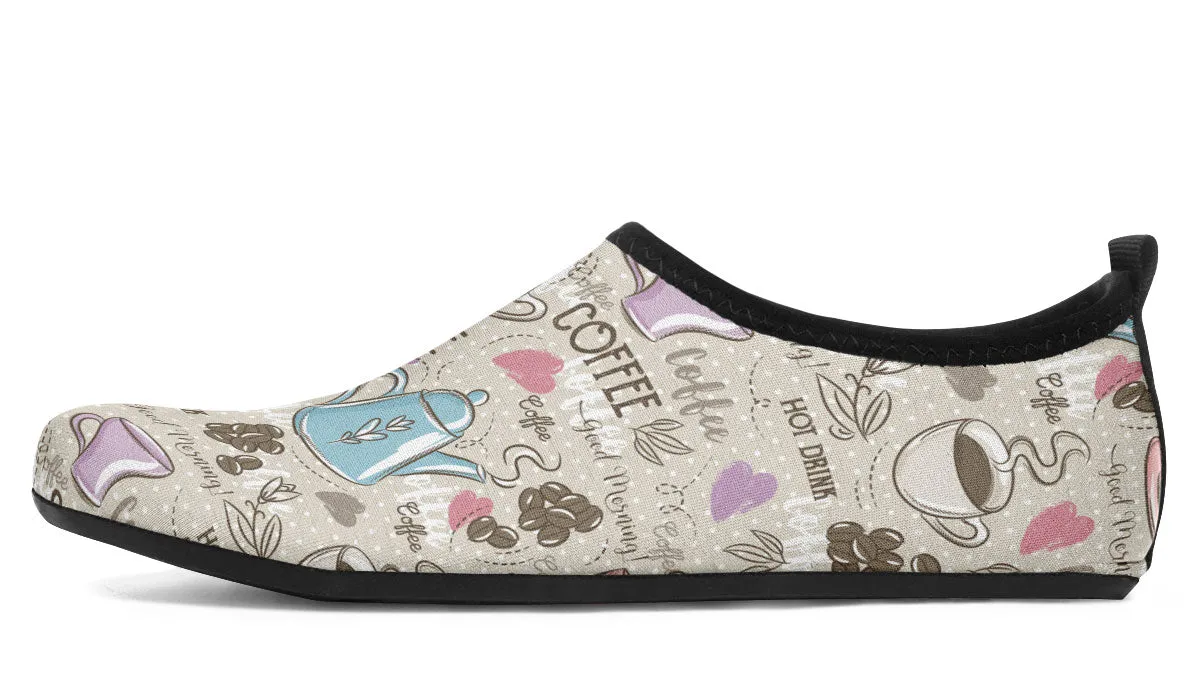 Coffee Love Aqua Barefoot Shoes