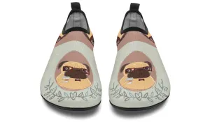 Coffee Pug Aqua Barefoot Shoes