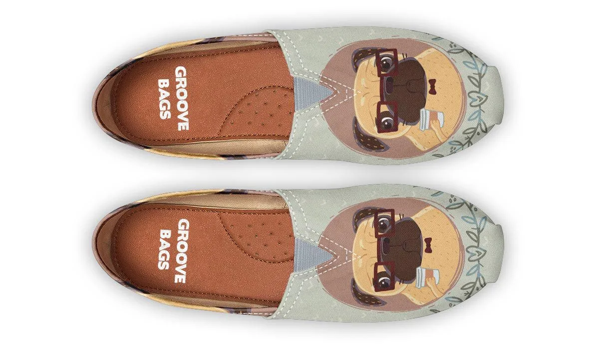 Coffee Pug Casual Shoes