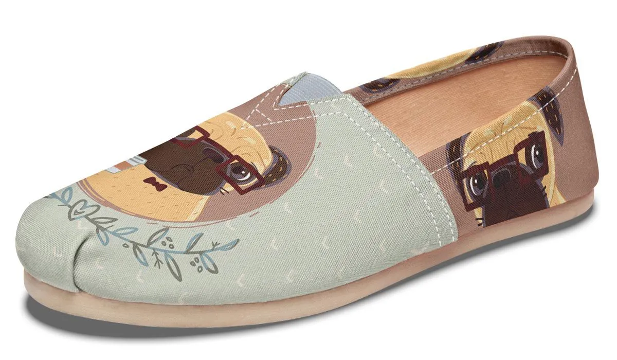 Coffee Pug Casual Shoes